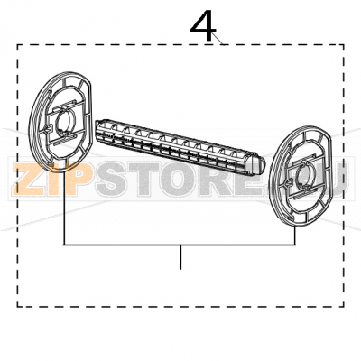 Media hanger kit TSC TDM-30 Media hanger kit TSC TDM-30Запчасть на деталировке под номером: 4