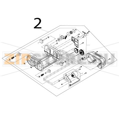 Ribbon mechanism ass’y TSC TTP-342 Pro Ribbon mechanism ass’y TSC TTP-342 ProЗапчасть на деталировке под номером: 2