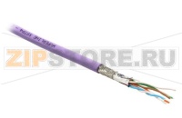 Hyperline SFTP4-C7-P26-IN-LSZH-VL-500 (SSTP4-C7-PATCH-INDOOR-500) (500 м) Кабель витая пара, экранированная S/FTP, категория 7 (600 MHz), 4 пары (26 AWG), многожильный (patch), LSZH, нг(С)-HF, RAL 4005