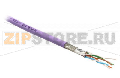 Hyperline SFTP4-C7-P26-IN-LSZH-VL-500 (SSTP4-C7-PATCH-INDOOR-500) (500 м) Кабель витая пара, экранированная S/FTP, категория 7 (600 MHz), 4 пары (26 AWG), многожильный (patch), LSZH, нг(С)-HF, RAL 4005 