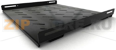 Hyperline TSH3H-650-RAL9004 Полка стационарная усиленная, глубина 650 мм, с боковым креплением, нагрузка до 100 кг, для шкафов серии TTB, TTR, TTC2, 485х650мм (ШхГ), цвет черный (RAL 9004) 