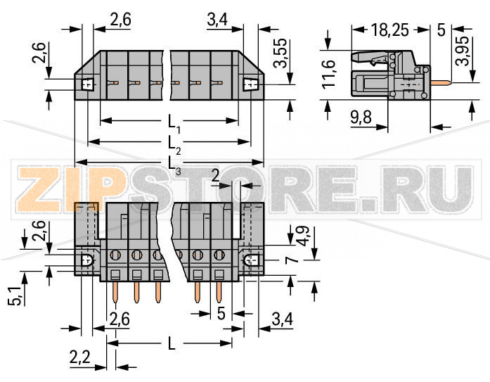 MCS MIDI Classic Розетка под пайку THT; 0.6 x 1.0 mm solder pin; прямые; Проходной фланец; Шаг контактов 5 мм; 10-пол.; серые Wago 232-140/047-000 Встроенные тестовые порты для тестовых штекеров O 2 ммДля соединений "провод-провод" и "плата-провод"Выходы под печатные платы с защитой от касанияЛегко идентифицируемые входы и выходы печатной платыВозможны варианты кодировки...