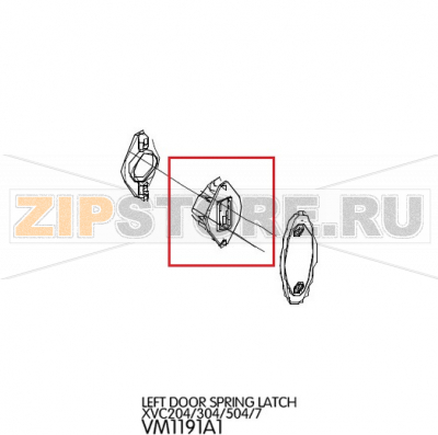 Left door spring latch Unox XVC 205 Left door spring latch Unox XVC 205Запчасть на деталировке под номером: 77Название запчасти на английском языке: Left door spring latch Unox XVC 205