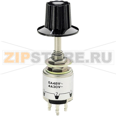 Переключатель поворотный 48 В/AC, 6 позиций, 5 А, 1x60° Marquardt 9030.0100 
