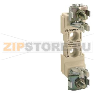 ОСНОВАНИЕ ПЛАВКОЙ ВСТАВКИ Uном.=660В, Iном.=160А, ТИПОРАЗМЕР 00, 1-ПОЛЮСН. ШТЫРЕВОЙ ЗАЖИМ, 2,2-50 КВ.MM Siemens 3NH3031 