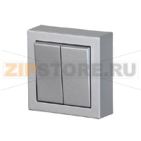 Переключатель двухклавишный, монтаж: накладной, алюминий ABB 2TKA00001845