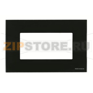 Рамка на 4 модуля, стекло чёрное ABB 2CLA247400N3101 