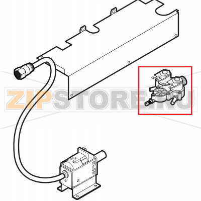 Solenoid valve 220v 50hz with flow reducer Lainox ME061T   Solenoid valve 220v 50hz with flow reducer Lainox ME061TЗапчасть на сборочном чертеже под номером: 29Название запчасти на английском&nbsp;языке: Solenoid valve 220v 50hz with flow reducer Lainox ME061T