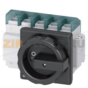 SENTRON, 3LD ВЫКЛЮЧАТЕЛЬ-РАЗЪЕДИНИТЕЛЬ, 4-ПОЛ., Iu:125 A, ПРИ at AC-23 A  400 V: 45 kW, ФРОНТ. УСТАНОВКА, 1НЗ, 1НО, ПОВОРОТНЫЙ ПРИВОД ЧЕРНЫЙ, 4-ОТВЕРСТИЯ УСТАНОВКИ Siemens 3LD2804-1TD51 