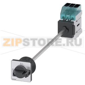 Главный выключатель 3-пол., Iu 63A рабоч.коммутация при AC-23 A при 400В 22,0кВт панель уст. базовая устан. в дверь с центр. отверст. 22,5мм ручка черный черный 48 x 48 mm Siemens 3LD3440-0TK11 