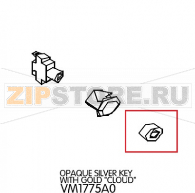 Opaque silver key with gold &quot;Cloud&quot; Unox XF 133 Opaque silver key with gold "Cloud" Unox XF 133Запчасть на деталировке под номером: 68Название запчасти на английском языке: Opaque silver key with gold "Cloud" Unox XF 133