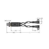 Разветвитель 2-х канальный Turck VBRS4.4-2PKW3S-2/2/TXL