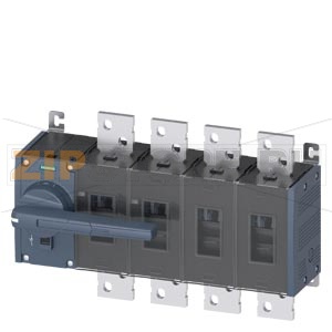 ВЫКЛЮЧАТЕЛЬ-РАЗЪЕДИНИТЕЛЬ 1600A, ТР.5, 4-ПОЛ ФРОНТ.УПР. СЛЕВА КОМПЛЕКТНОЕ УСТР. С СЕРОЙ РУЧКОЙ ПЛОСКИЕ КЛЕММЫ Siemens 3KD5442-0RE10-0 