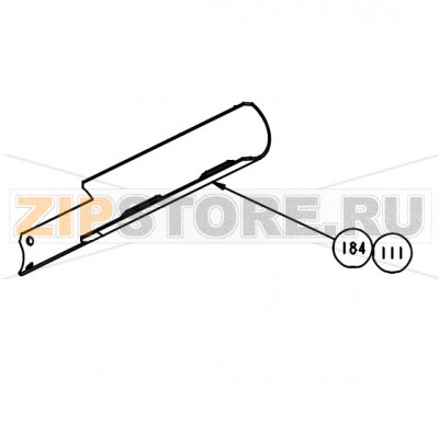 Фиксатор кабеля термоголовки 4&quot; Datamax A-4212 Mark II RH  Фиксатор кабеля термоголовки Datamax A-4212 Mark II RH Запчасть на сборочном чертеже под номером: 184Название запчасти Datamax на английском языке: RETAINER PRINT HD CABLE 4” 