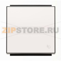 Клавиша для одноклавишных выключателей/переключателей/кнопок с символом "Звонок", альпийский белый ABB 2CLA850400A1101