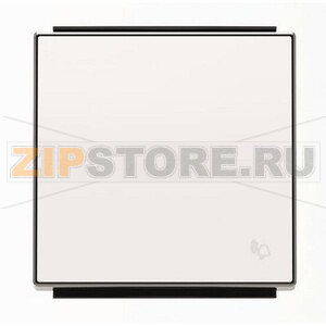 Клавиша для одноклавишных выключателей/переключателей/кнопок с символом &quot;Звонок&quot;, альпийский белый ABB 2CLA850400A1101 