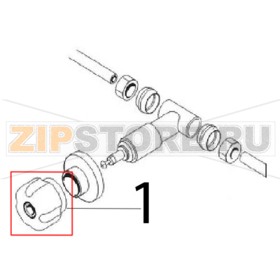 Red ring knob Angelo Po 0G1CP1E Red ring knob Angelo Po 0G1CP1EЗапчасть на деталировке под номером: 1