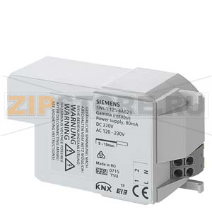Децентрализованное питание шины, 80 mA, AC 230 V Siemens 5WG1125-4AB23 