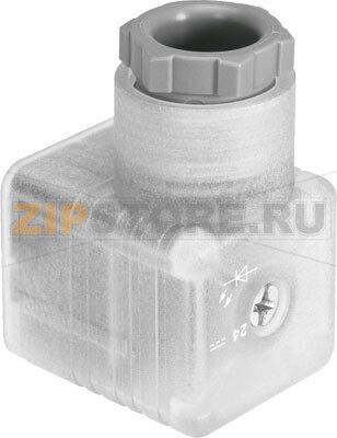 Розетка штекерная, угловая Festo PEV-1/4-WD-LED-230 