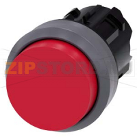 АКТУАТОР КНОПКИ, 22MM, КРУГЛ., ПЛАСТИК С МЕТАЛЛИЧЕСКИМ ФРОНТАЛЬНЫМ КОЛЬЦОМ, КНОПКА КРАСНАЯ ВЫСТУПАЮЩАЯ БЕЗ ФИКСАЦИИ, С ГРАВИРОВКОЙ ЛАЗЕРОМ, ВЕРХНИЙ РЕГИСТР Siemens 3SU1030-0BB20-0AA0-Z&nbsp;Y11