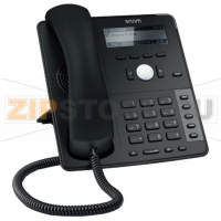 SNOM D712 Настольный IP-телефон. 4 учетные записи SIP, Графический монохромный экран с подсветкой, 5 кнопок с LED индикаторами, 2-порта 10/100, PoE, Сенсорная функция поднятия трубки, Цвет черный, Блок питания приобретается отдельно