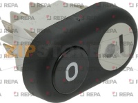 ПЕРЕКЛЮЧАТЕЛЬ РЕЖИМА С 2 КНОПКАМИ I-O, БЕЛЫЙ-ЧЕРНЫЙ