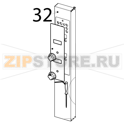 Trays 10 oven &quot;D&quot; front panel Tecnoinox GFB10DS Trays 10 oven "D" front panel Tecnoinox GFB10DSЗапчасть на деталировке под номером: 32