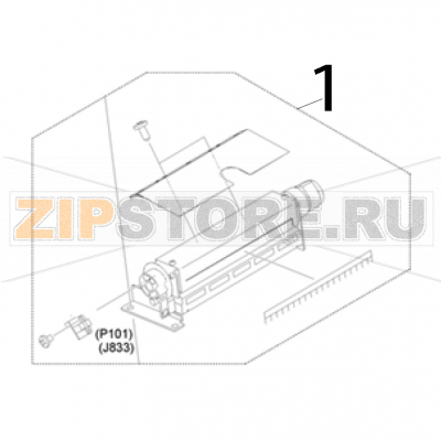 Cutter blade unit TSC CPX4D Cutter blade unit TSC CPX4DЗапчасть на деталировке под номером: 1