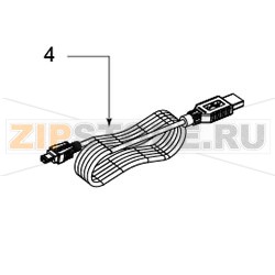 Кабель USB TSC TTP-366M  USB-кабель 1,5 метра для принтера TSC TTP-366MЗапчасть на сборочном чертеже под номером: 4Количество запчастей в комплекте: 1Название запчасти TSC на английском языке: USB cable (1500 mm)