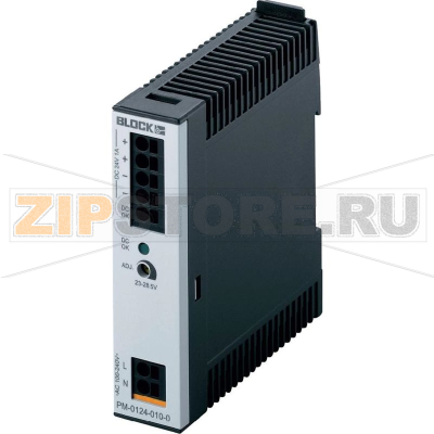Блок питания на DIN-рейку 24 В, 1 А Block PM-0124-010-1 