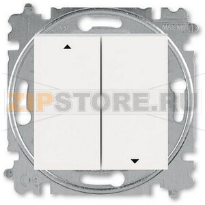 Выключатель жалюзи двухклавишный, с фиксацией, жемчуг/ледяной ABB 2CHH598945A6068 