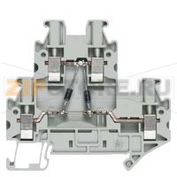 Two-tier diode terminal with screw terminal Terminal size 2.5 mm2 Terminal width 5.2 mm Color gray with diodes Passage from top to bottom L and top to bottom R Siemens 8WH1020-5HF00