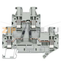Two-tier diode terminal with screw terminal Terminal size 2.5 mm2 Terminal width 5.2 mm Color gray with diodes Passage from top to bottom L and top to bottom R Siemens 8WH1020-5HF00