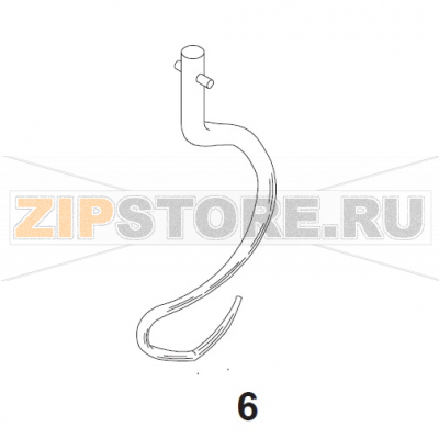 40L Hook, Stainl. Steel, Pizza Bear Varimixer AR40 VL-1S                                                                         40L Hook, Stainl. Steel, Pizza Bear Varimixer AR40 VL-1SЗапчасть на сборочном чертеже под номером: 6Название запчасти на датском&nbsp;языке: 40L Hook, Stainl. Steel, Pizza Bear Varimixer AR40 VL-1S