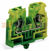 2-проводные концевые клеммы; без кнопок; 2,5 мм; CAGE CLAMP®; 2,50 mm; зеленые-желто Wago 869-337