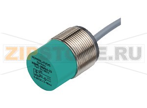 Индуктивный датчик Inductive sensor NCN15-30GM40-Z1 Pepperl+Fuchs General specificationsSwitching functionNormally closed (NC)Output typeTwo-wireRated operating distance15 mmInstallationnon-flushOutput polarityDCAssured operating distance0 ... 12.2 mmActual operating distance13.5 ... 16.5 mm typ.Reduction factor rAl 0.38Reduction factor rCu 0.35Reduction factor r304 0.68Nominal ratingsOperating voltage5 ... 60 VSwitching frequency0 ... 100 HzHysteresis1 ... 10  typ. 5  %Reverse polarity protectionreverse polarity tolerantShort-circuit protectionpulsingVoltage drop&le 5 VOperating current2 ... 100 mALowest operating current2 mAOff-state current0 ... 0.5 mA typ.Switching state indicatorall direction LED, yellowFunctional safety related parametersMTTFd1751 aMission Time (TM)20 aDiagnostic Coverage (DC)0 %Approvals and certificatesUL approvalcULus Listed, General PurposeCSA approvalcCSAus Listed, General PurposeCCC approvalCertified by China Compulsory Certification (CCC)Ambient conditionsAmbient temperature-25 ... 70 °C (-13 ... 158 °F)Mechanical specificationsConnection typecable PUR , 2 mCore cross-section0.34 mm2Housing materialStainless steel 1.4305 / AISI 303Sensing facePBTHousing diameter30 mmDegree of protectionIP67