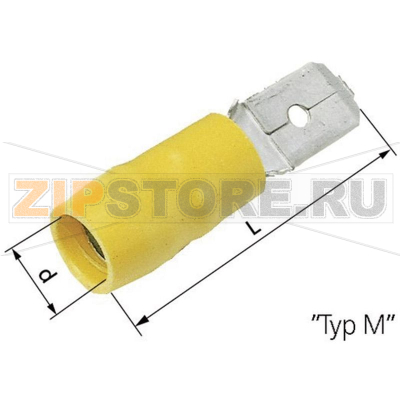 Наконечник плоский 6.3 мм, 0.8 мм, 180°, красный, 100 шт Lapp 63103010 