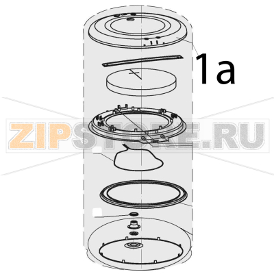 Lid complete Bartscher CFXB-138-195 Lid complete Bartscher CFXB-138-195Запчасть на деталировке под номером: 1a