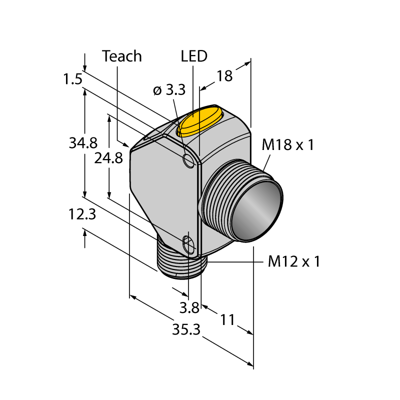 Датчик фотоэлектрический Turck Q3XTBLD100-Q8 