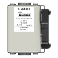 Предохранитель, 315 A, AC 1400 В, 100 кА, size 1, aR, IEC Eaton FUSE 315A 1400V 1BKN/80 AR