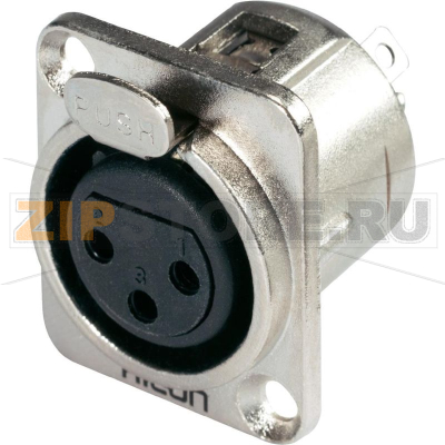 Разъем встроенный XLR с D-образным фланцем Hicon HI-X3DF-G 