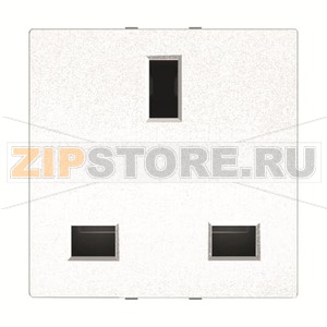 Розетка модульная GB стандарта с заземлением, 2P+E, 2M, 13 А, 230 В, альпийский белый ABB 2CLA223700N1101 