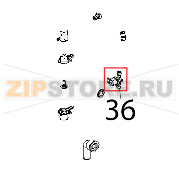 Elettrovalvola H2O, 1 via rid. verde Unox XVC 515G Elettrovalvola H2O, 1 via rid. verde Unox XVC 515GЗапчасть на деталировке под номером: 36
