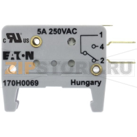 Микровыключатель, 5 A, AC 250 В, LV, IEC 6, 3x0,8 Eaton MICROSWITCH K1 5A 250V UR