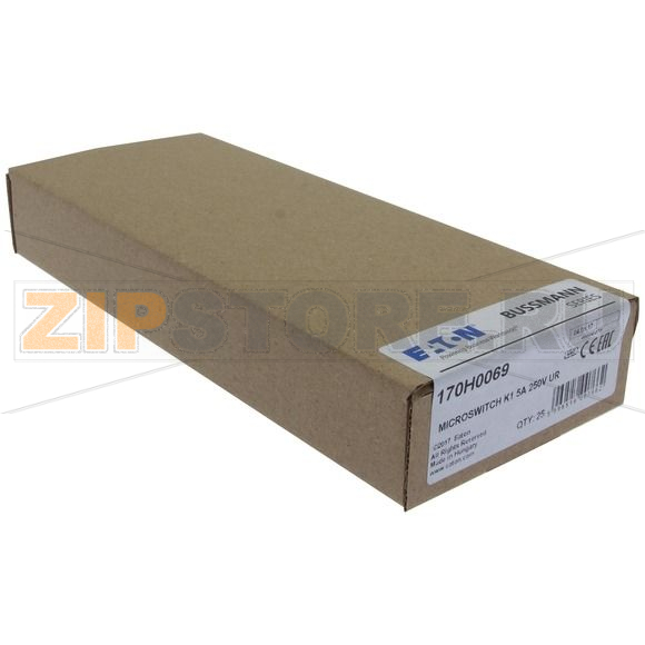 Микровыключатель, 5 A, AC 250 В, LV, IEC 6, 3x0,8 Eaton MICROSWITCH K1 5A 250V UR 