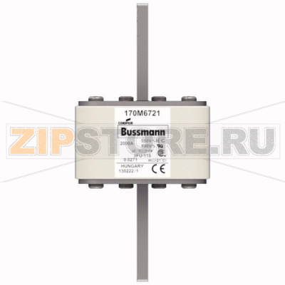 Предохранитель, 2000 A, AC 550 В, 200 кА, size 3, 67x92x155 мм, aR, IEC UL Eaton FUSE 2000A 55 