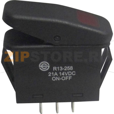 Переключатель клавишный 14 В/DC, 21 А, 1 x выкл/вкл, IP66 TRU Components TC-R13-258B B/R 