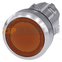 АКТУАТОР КНОПКИ С ВОЗМОЖНОСТЬЮ ПОДСВЕТКИ, 22MM, КРУГЛ., ГЛЯНЦЕВЫЙ МЕТАЛЛ, AMBER, FLAT BUTTON, БЕЗ ФИКСАЦИИ Siemens 3SU1051-0AB00-0AA0