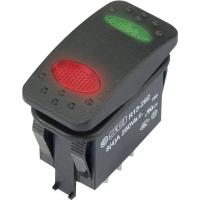 Переключатель клавишный 250 В/AC, 8 А, 1 x вкл/выкл/вкл, IP67 TRU Components TC-R13-292D6-01-BBRG-22RG0500