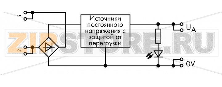 Источник постоянного напряжения; Напряжение на входе: 24 В перем.тока; Напряжение на выходе 24 В пост. тока; Ток на выходе 5 A; электронная защита от перегрузки; в монтажном держателе; 2,50 mm Wago 288-801 